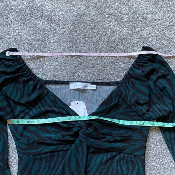 All in Favor Emerald Zebra Bodycon Mini Dress - Picture 12 of 16